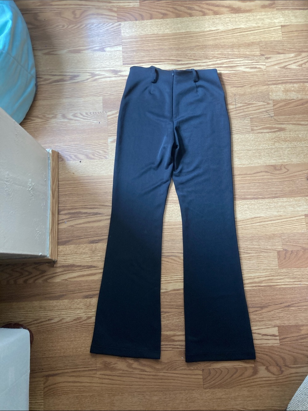 White Fox Boutique Black High-Waist Flare Trousers